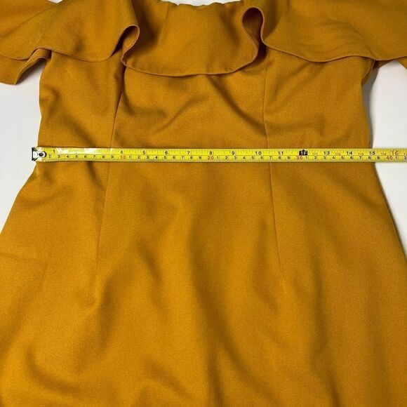 Ava. Ruffle Bustier Mini Dress Size L Sleeveless Zipped Lined - Picture 13 of 16